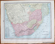 Load image into Gallery viewer, 1892 - India Verso: Egypt Arabia Upper Nubia And Abyssinia & South Africa Antique Map Genuine