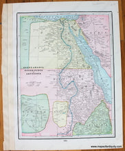 Load image into Gallery viewer, 1892 - India Verso: Egypt Arabia Upper Nubia And Abyssinia & South Africa Antique Map Genuine