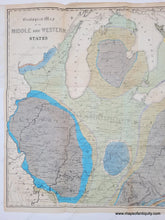 Load image into Gallery viewer, Genuine-Antique-Geological-Map-Geological-Map-of-the-Middle-and-Western-States-1843-James-Hall-Maps-Of-Antiquity
