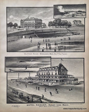 Load image into Gallery viewer, engravings of Clifton House in Marblehead and the Hotel Nahant