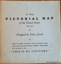 Load image into Gallery viewer, Genuine-Vintage-Map-A-Pictorial-Map-of-the-United-States-1944-Elmer-Jacobs---Rand-McNally-Maps-Of-Antiquity