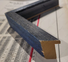 Load image into Gallery viewer, Tall Driftwood Style Frame Blue Color For Medium Pieces 12 X 14 To 16 20 Inches - Antique Custom