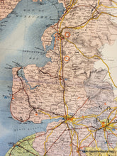 Load image into Gallery viewer, 1884 - Lancaster England Antique Map Genuine Printed-Color