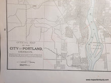Load image into Gallery viewer, 1892 - Official Map of the City of Portland, Oregon. Verso: Official Map of City of Tacoma, Washington - Antique Map
