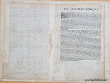 Load image into Gallery viewer, 1584 - Great Britain or United Kingdom - Angliae, Scotiae, et Hiberniae, sive Britannicar: Insularum Descriptio - Antique Map