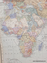 Load image into Gallery viewer, 1904 - A Chart of the World on Mercator's Projection - Antique Map