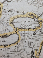 Load image into Gallery viewer, 1755 - Great Lakes - Partie Occidentale de la Nouvelle France ou du Canada - Antique Map
