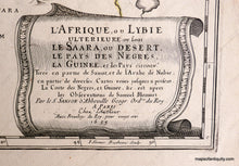 Load image into Gallery viewer, 1655 - L’afrique Ou Lybie Antique Map Genuine Hand-Colored