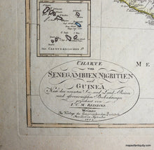 Load image into Gallery viewer, 1804 - Charte Von Sienegambien Nigritien Und Guinea Antique Map Genuine Hand-Colored