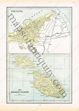 Load image into Gallery viewer, 1894 - N.w. Africa Marocco Algeria & Tunis And Verso: South Smyrna The Maltese Islands Antique Map