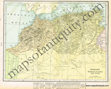 Load image into Gallery viewer, 1900 - Africa Verso: Northwest Morocco Algeria And Tunis Northeast Egypt Abyssinia Eritrea Egyptian