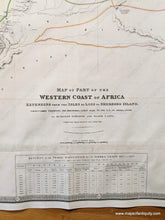 Load image into Gallery viewer, 1846 - Map Of Part The Western Coast Africa Extending From Isles De Loss To Sherboro Island.
