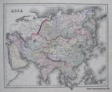 Load image into Gallery viewer, 1884 - Hindostan Or British India Asia Antique Map Genuine Hand-Colored