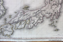 Load image into Gallery viewer, 1809 - Japan Antique Map Genuine Hand-Colored