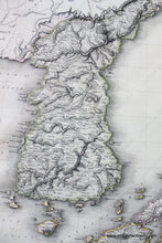 Load image into Gallery viewer, 1809 - Japan Antique Map Genuine Hand-Colored
