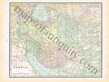 Load image into Gallery viewer, 1894 - China Verso: Persia And Indian Empire Antique Map Genuine Printed-Color