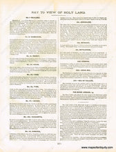 Load image into Gallery viewer, 1894 - Sumatra Verso: Birds-Eye-View Of The Holy Land Antique Map Genuine Printed-Color