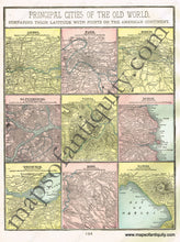 Load image into Gallery viewer, 1900 - Asia Verso: Cyprus And Principal Cities Of The Old World Comparing Their Latitude With