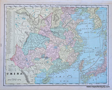Load image into Gallery viewer, 1900 - China Verso: Japan Antique Map Genuine Printed-Color