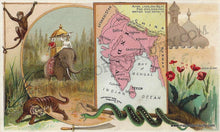 Load image into Gallery viewer, Antique-Chromolithograph-Map-India-1890-Arbuckle-1800s-19th-century-Maps-of-Antiquity
