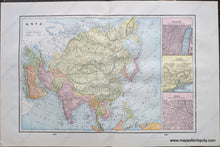 Load image into Gallery viewer, Genuine-Antique-Printed-Color-Comparative-Chart-Asia;-versos:-Principal-Cities-of-the-Old-World-Central-Asia-Asia--1892-Home-Library-&-Supply-Association-Maps-Of-Antiquity-1800s-19th-century