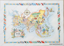 Load image into Gallery viewer, Genuine-Antique-Printed-Color-Pictorial-Map-Asie-1951-Jacques-Liozu-Maps-Of-Antiquity
