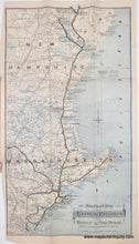 Load image into Gallery viewer, 1884 - Sea Coast Map of the Eastern Railroad from Boston to York Beach in The North Shore of Massachusetts Bay Illustrated Guide - Genuine Antique Tourism Booklet