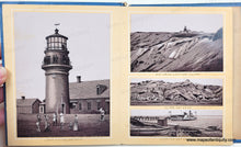 Load image into Gallery viewer, A vintage multi-panel photographic print or album page featuring black and white historical cityscape photographs, including bridges, buildings, and street scenes, all relating to Martha's Vineyard.