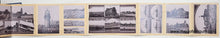 Load image into Gallery viewer, A vintage multi-panel photographic print or album page featuring black and white historical cityscape photographs, including bridges, buildings, and street scenes, all relating to Martha's Vineyard.