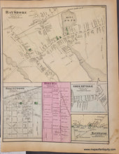 Load image into Gallery viewer, Antique-Hand-Colored-Map-Part-of-Brookhaven-verso-Bayshore-Brentwood-Bohemia-Greeneville-Hauppauge-Bellport-East-Moriches-Manorville-and-Moriches.-(NY)-United-States-Northeast-1873-Beers-Maps-Of-Antiquity