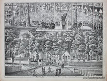 Load image into Gallery viewer, Antique-Hand-Black-and-White-Illustration-The-Beebe-Plain-Advent-Camp-Grounds---Instituted-1874---Incorporated-1875-North-America-Canada-1881-Belden-Maps-Of-Antiquity
