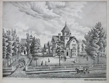 Load image into Gallery viewer, 1881 - Academy Of Our Lady Lourdes Church The Sacred Heart Walkerton Ont. Res. Of Pastor. Antique