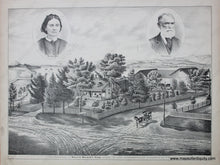 Load image into Gallery viewer, 1881 - The Residence Of O.h. Martin Esq. Barnston Tp. Stanstead Co. Quebec Antique Print Genuine