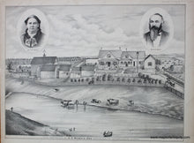 Load image into Gallery viewer, Antique-Hand-Black-and-White-Illustration-The-Residence-of-O.H.-Martin-Esq.-Barnston-Tp.-Stanstead-Co.-Quebec-North-America-Canada-1881-Belden-Maps-Of-Antiquity