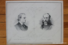 Load image into Gallery viewer, 1881 - Portraits Of Honorable Canadians Note Antique Map Genuine Printed-Color