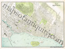 Load image into Gallery viewer, Antique-Printed-Color-Map-City-of-Montreal-verso:-Toronto-North-America-Canada-1900-Cram-Maps-Of-Antiquity