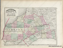 Load image into Gallery viewer, 1875 - Sheet With Three Maps: City Of Toronto / Counties Kent And Essex In The Province Ontario