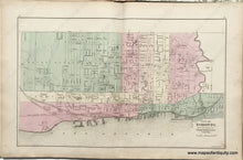 Load image into Gallery viewer, Antique-Map-Sheet-with-three-maps:-City-of-Toronto-/-Counties-of-Kent-and-Essex-in-the-Province-of-Ontario-/-Counties-of-Middlesex-Elgin-and-Lambton-in-the-Province-of-Ontario-1875-Walling-/-Tackabury-Canada-Civil-War-1800s-19th-century-Maps-of-Antiquity