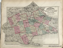 Load image into Gallery viewer, 1875 - Sheet With Three Maps: City Of Montreal And Suburbs / Counties Huron Wellington Perth