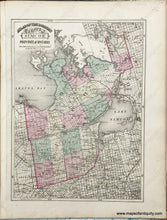 Load image into Gallery viewer, 1875 - Sheet With Three Maps Of Counties In Ontario Antique Map Genuine