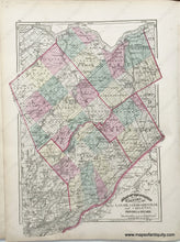 Load image into Gallery viewer, 1875 - Sheet With Two Maps: Plan Of Ottawa / Counties Lanark Leeds Grenville And Carleton Antique