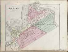 Load image into Gallery viewer, Antique-Map-Sheet-with-two-maps:-Plan-of-Ottawa-/-Counties-of-Lanark-Leeds-Grenville-and-Carleton--1875-Walling-/-Tackabury-Canada-Civil-War-1800s-19th-century-Maps-of-Antiquity