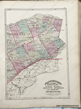 Load image into Gallery viewer, 1875 - Sheet With Two Maps: Canada Counties Of Dundas Russell Prescott Stormont And Glengary / Plan