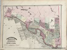 Load image into Gallery viewer, 1875 - Sheet With Three Maps: Counties Of Quebec Montmorency Portneuf Lislet Montmagny Bellechasse