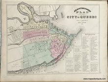 Load image into Gallery viewer, Antique-Map-Sheet-with-three-maps:-Plan-of-the-City-of-Quebec-from-a-drawing-by-Paul-Cousin-/-County-of-Gaspe-and-parts-of-Bonaventure-and-Rimouski-/-Counties-of-Charlevoix-and-Kamouraska-1875-Walling-/-Tackabury-Canada-Civil-War-1800s-19th-century-Maps-of-Antiquity