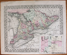 Load image into Gallery viewer, 1881 - Map Of Ontario In Counties | County Nova Scotia New Brunswick Cape Breton Island And Prince