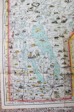 Load image into Gallery viewer, 1948 - Pictorial Map Of The Province Manitoba Antique Genuine
