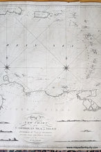 Load image into Gallery viewer, 1807 - A New Chart Of The Caribbean Sea And Isles Including Coast Guayana---Accurately Drawn From