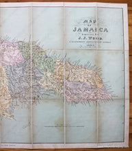 Load image into Gallery viewer, 1883 - Map Of Jamaica Antique Genuine Printed-Color