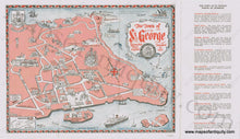 Load image into Gallery viewer, Antique-Map-The-Town-of-St.-George-Saint-Bermuda-Island-Islands-Bank-of-Ken-Ciles-1955-1950s-1900s-Mid-20th-Century-Maps-of-Antiquity
